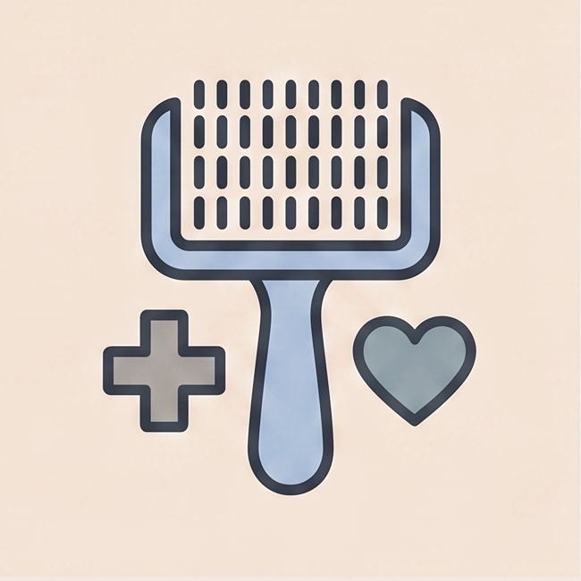 Dog grooming support icon