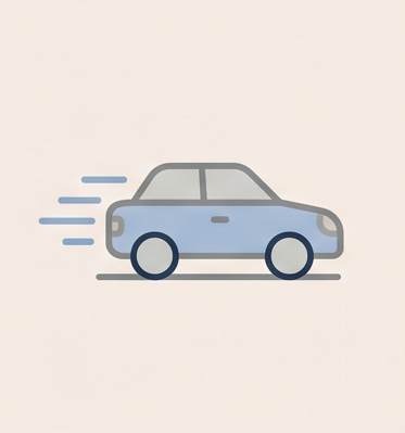 Dog travel and car ride support icon